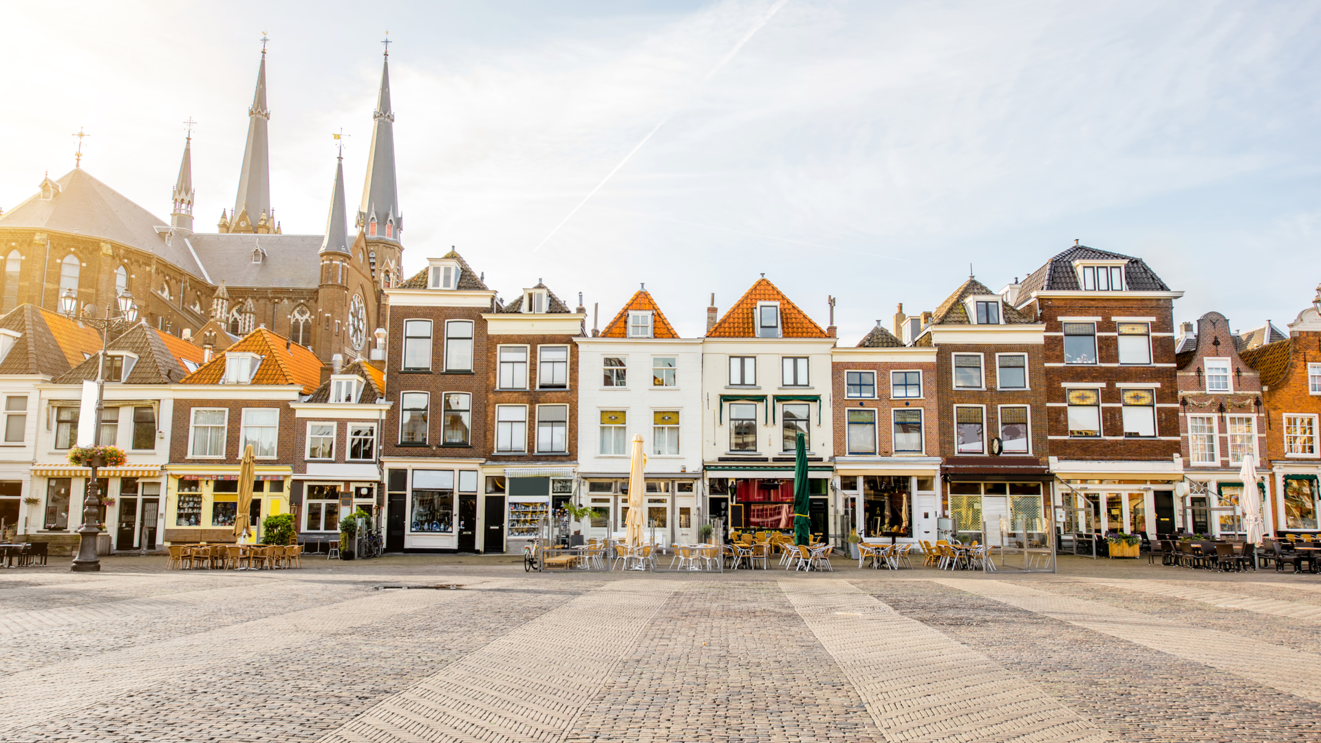 Houses facades central Delft